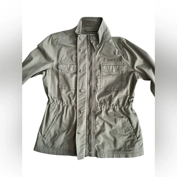 Style & Co women's twill utility spring jacket in olive drab, size small - Picture 11 of 16